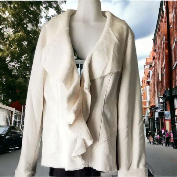 Jackets & Blazers - White House Black Market Faux Fur Coat